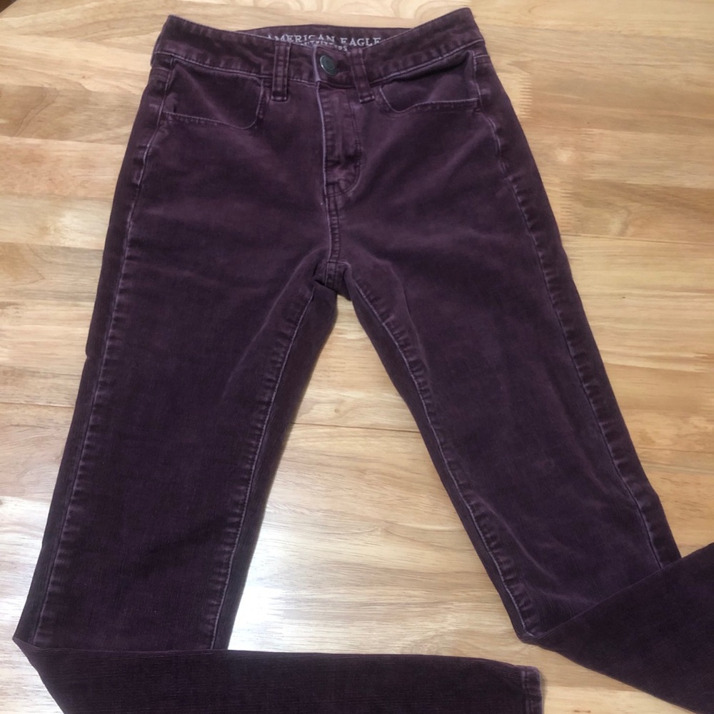 Burgundy Super Stretch American Eagle Jeans